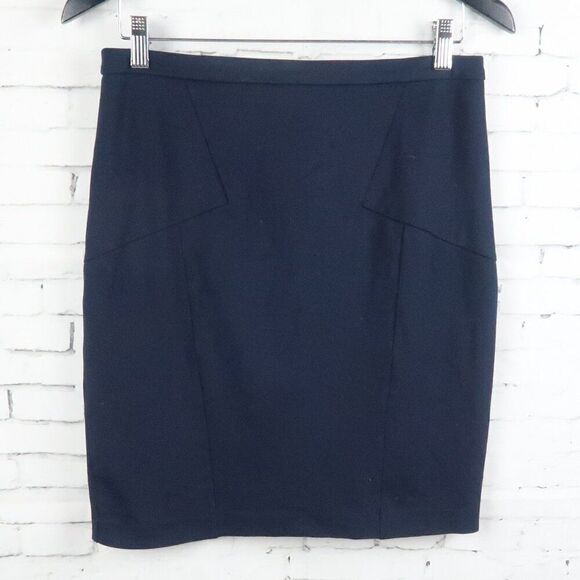 MNG Dresses & Skirts - MNG DARK BLUE KNEE LENGTH BUSINESS WORK OFFICE SUIT SKIRT SIZE SMALL